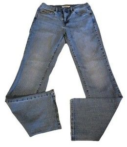 Levis 505 Jeans Womens Straight Leg Distressed Denim Light Blue Size 8 M 29X32